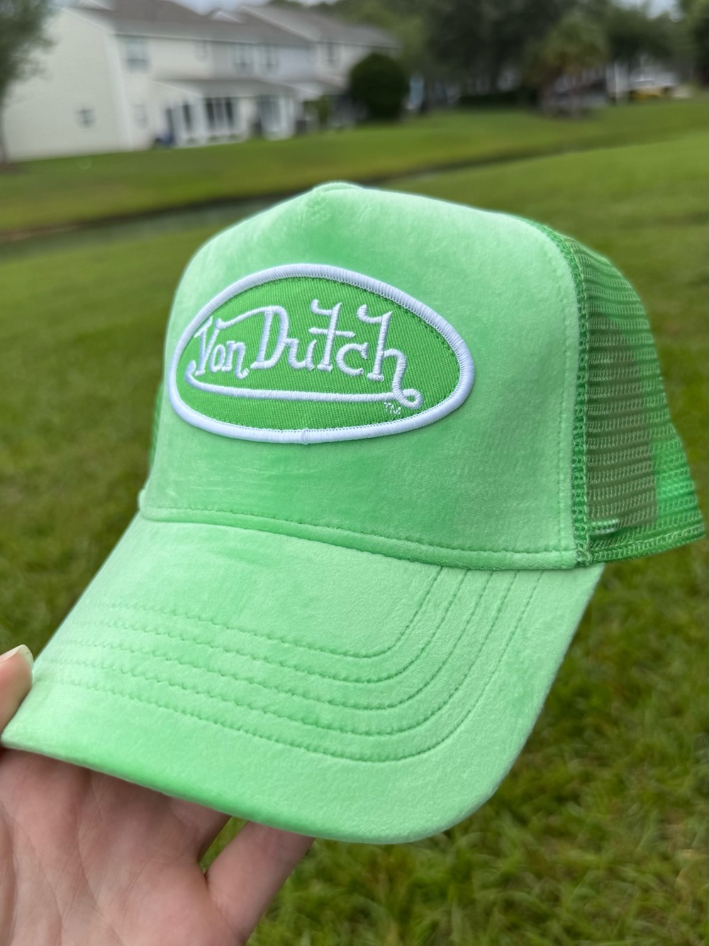Von Dutch unisex Neon Green Trucker Hat